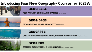 Introducing four new Geography courses