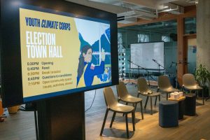 Students from the Climate Studies & Action Certificate host Youth Climate Corps Town Hall